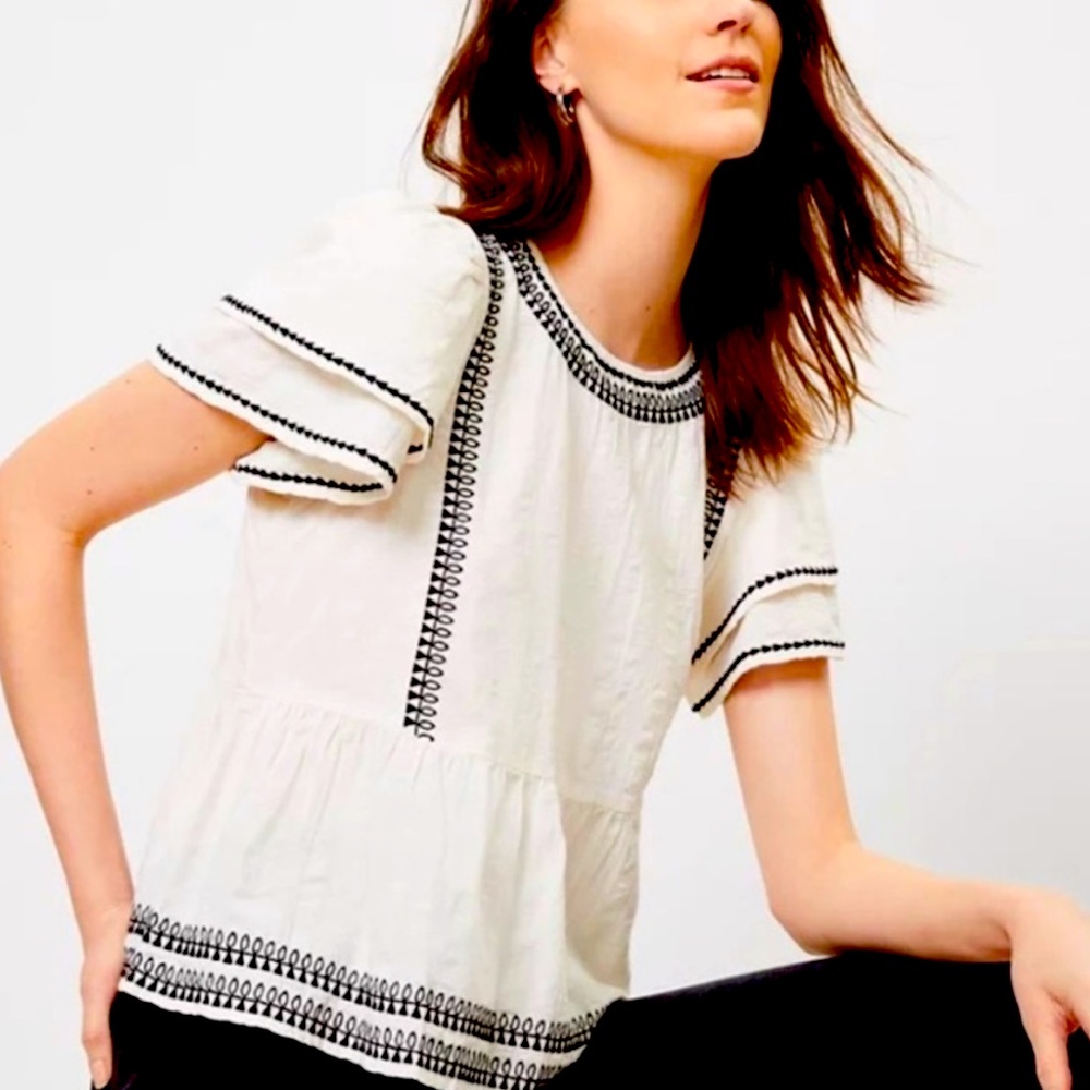 Loft Embroidered Blouse